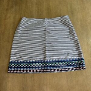 Vineyard Vines Navy and White Striped Mini Skirt